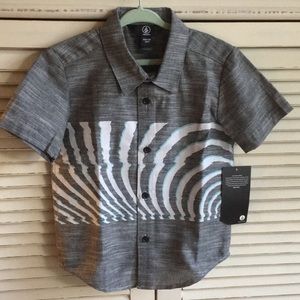 NWT Volcom short sleeve button down top sz 4T